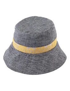 Bucket hat - letní šedý lněný klobouk - Fiebig 1903