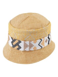 Bucket hat - letní žlutý lněný klobouček - Fiebig 1903