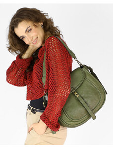 Marco Mazzini handmade Kožená kabelka přes rameno Mazzini M67 zelená