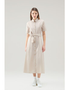 ŠATY WOOLRICH BELTED POPLIN SHIRT DRESS