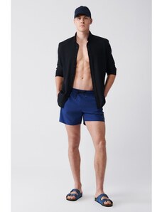 Avva Navy Blue Fast Drying Standard Size Plain Comfort Fit Swimsuit Sea Shorts