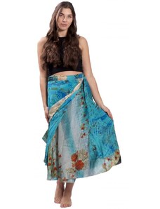 Indie Zavinovací sukně INAAYA modrá II.