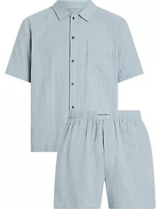 Spodní prádlo Pánské pyžamo S/S SHORT SET 000NM2589ECYA - Calvin Klein
