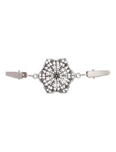 China Jewelry Spona na cardigan - květina stříbrná