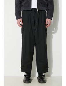 Bavlněné kalhoty Y-3 Workwear Cargo Pants černá barva, ve střihu cargo, IN4345