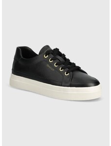 Kožené sneakers boty Gant Avona černá barva, 28531446.G00