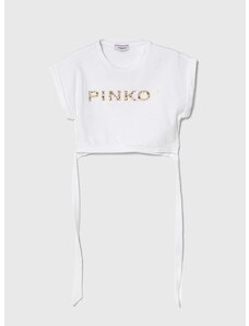 Dětské tričko Pinko Up bílá barva
