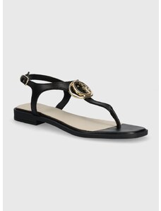 Kožené sandály Guess MIRY dámské, černá barva, FLJMIR LEA03