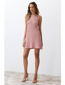 Trendyol Pink Mini Knitwear Viral Dress