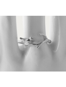 Klára Bílá Jewellery Dámský stříbrný prsten s ptáčkem 41 (13,0mm), Stříbro 925/1000