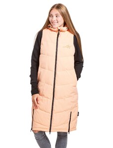 Meatfly dámská zimní dlouhá vesta Tama Peach | Oranžová