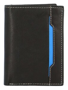 Pánská kožená peněženka černo/modrá - Diviley Farrons modrá