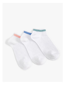 Koton Set of 3 Booties and Socks with Stripe Detail