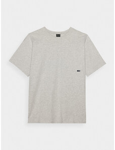 4F Hladké tričko oversize - šedé