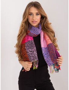 Fashionhunters Dámský barevný šátek s třásněmi