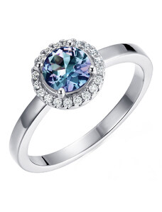 Royal Exklusive Royal Fashion stříbrný pozlacený prsten Alexandrit DGRS0031-WG
