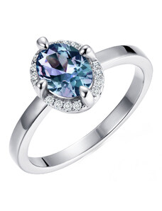 Royal Exklusive Royal Fashion stříbrný pozlacený prsten Alexandrit DGRS0032-WG