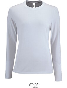 SOL'S 25.2075 – dámské tričko s dlouhým rukávem bílá - S
