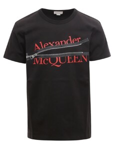 ALEXANDER MCQUEEN Zipper Black tričko