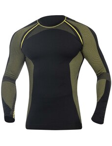 ARDON AKREC Bezešvé funkční tričko s dlouhým rukávem černá/žlutá - S