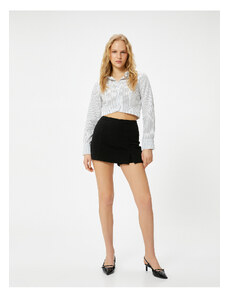 Koton Mini Short Skirt Slit Detail Normal Waist