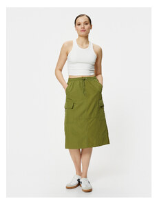 Koton Parachute Skirt with Cargo Pocket Elastic Waist with Stopper