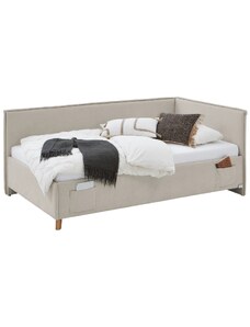 Béžová čalouněná postel Meise Möbel Fun II. 140 x 200 cm