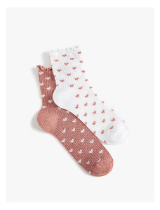 Koton Set of 2 Socks with Hearts