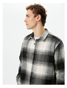 Koton Lumberjack Shirt With Buttons Classic Collar Long Sleeve