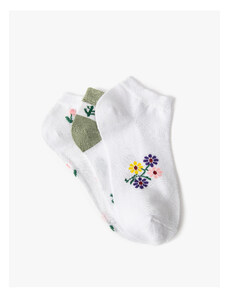 Koton 3-Piece Set of Booties Socks Floral Pattern