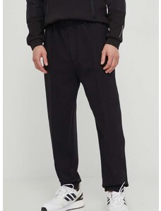 Kalhoty Emporio Armani pánské, černá barva, jednoduché, 3D1P75 1JHSZ