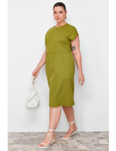 Trendyol Curve Khaki Midi Knitted Dress