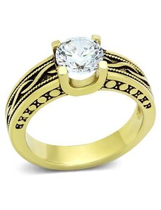 US Ocelový, pozlacený dámský prsten s Cubic Zirconia Ocel 316 - Cora