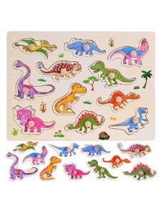 JOKOMISIADA Dřevěné puzzle s dinosaury 11ele puzzle ZA4723