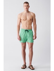 Avva Light Green Quick Dry Standard Size Plain Comfort Fit Swimsuit Sea Shorts