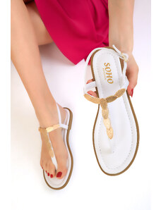 Soho White Women's Sandals 19036