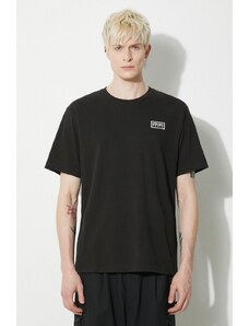 Bavlněné tričko Kenzo Bicolor KP Classic T-Shirt černá barva, s potiskem, FE55TS1844SG.99J