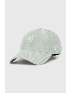 Manšestrová kšiltovka New Era 9Forty New York Yankees zelená barva, s aplikací, 60434998