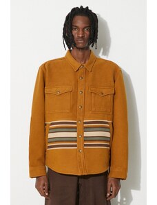 Bavlněná košilová bunda Filson Beartooth hnědá barva, FMOSH0014