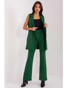 MladaModa Elegantní komplet saka a kalhot model 06913 zelený