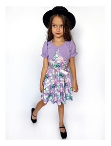 By Mini - butik Bolerkové šaty s kabelkou lila