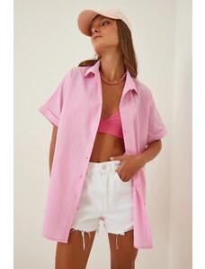 Bigdart 20120 Oversize Short Sleeve Shirt - Pink
