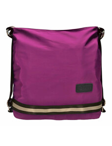BOBO Praktický středně fialový kabelko-batoh 2v1 z nylonu