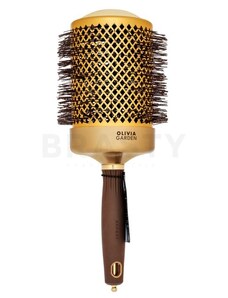 Olivia Garden Expert Blowout Shine Round Brush Wavy Bristles Gold & Brown 80 mm kartáč na vlasy