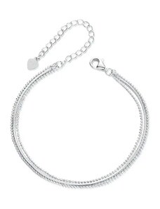 GRACE Silver Jewellery Stříbrný trojitý náramek Rebecca, stříbro 925/1000