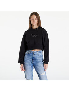 Dámská mikina Calvin Klein Jeans Stacked Institutional Sweatshirt Black
