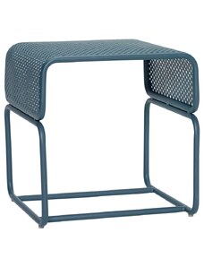 Petrolejově modrý kovový zahradní stolek Hübsch Edge 43 x 43 cm