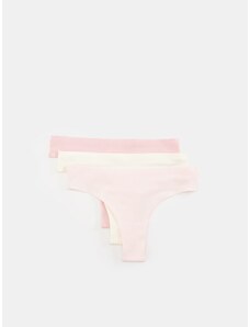 Sinsay - Sada 3 kalhotek - pastelová růžová