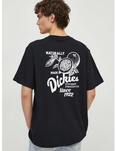 Bavlněné tričko Dickies RAVEN TEE SS černá barva, s potiskem, DK0A4YYM