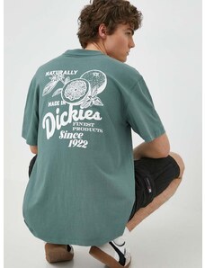 Bavlněné tričko Dickies RAVEN TEE SS zelená barva, s potiskem, DK0A4YYM